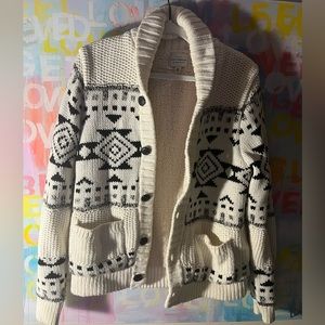 Lucky Brand sherpa-lined cardigan size S